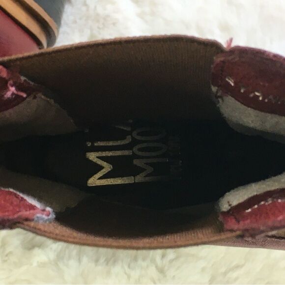 NEW Miz Mooz Merlot Red Evanna Leather Block Heel Slip On Chelsea Boots  6.5 /37 - Picture 10 of 12